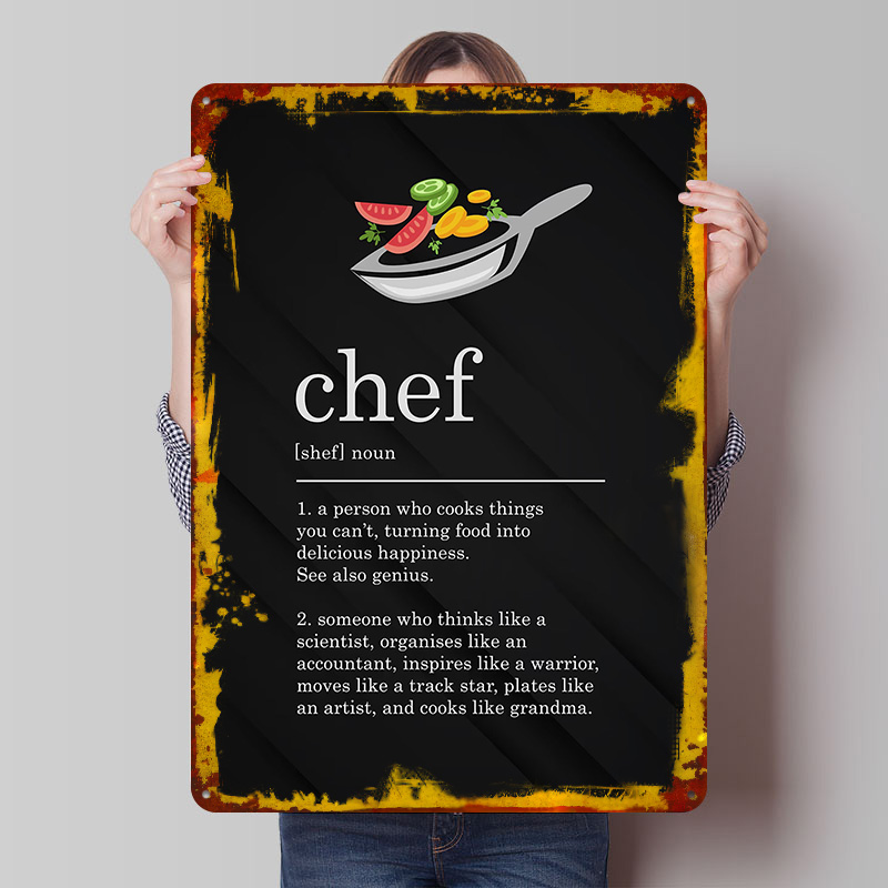 Home Cooking Definition - 재미있는 요리사 정의 쿠크 틴 포스터