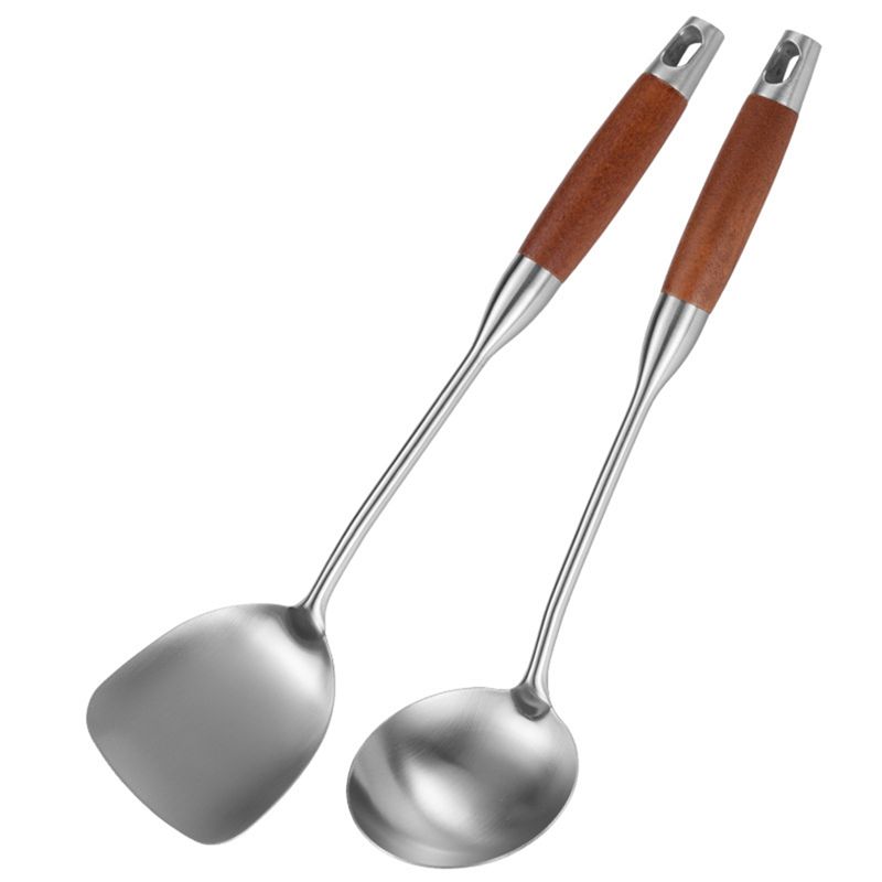 Wok Carbon Steel - M12K-탄소강용 스테인레스 스틸 주걱, 스테인레스 스틸