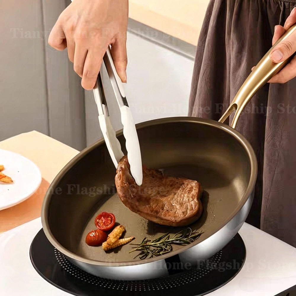 티타늄 스테인리스 스틸 프라이팬 논스틱 웍 가정용 계란 - Home Cooking Gas 리뷰 및 가격