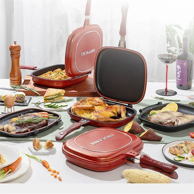32CM/28CM 프라이팬 논스틱 양면 바베큐 요리 도 - Home Cooking Gas 리뷰 및 가격