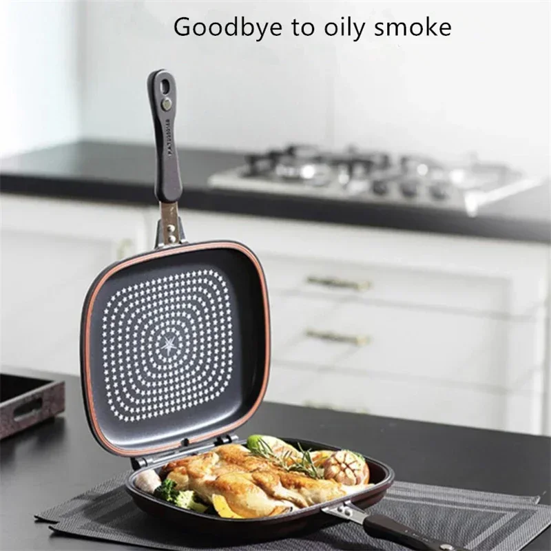 32CM/28CM 프라이팬 논스틱 양면 바베큐 요리 도 - Home Cooking Gas 리뷰 및 가격